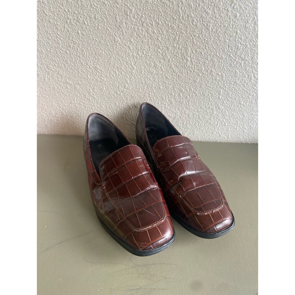 J. Crew || Maison Loafers In Croc-embossed Italian Leather Brown - Picture 3 of 12
